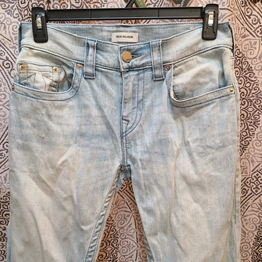 True Religion Rocco Jeans Mens 29W Relaxed Skinny Fit Horseshoe Low Rise 29x31